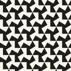 Vector seamless pattern. Repeating geometric elements. Stylish monochrome background design.