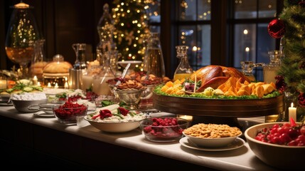 gathering holiday buffet