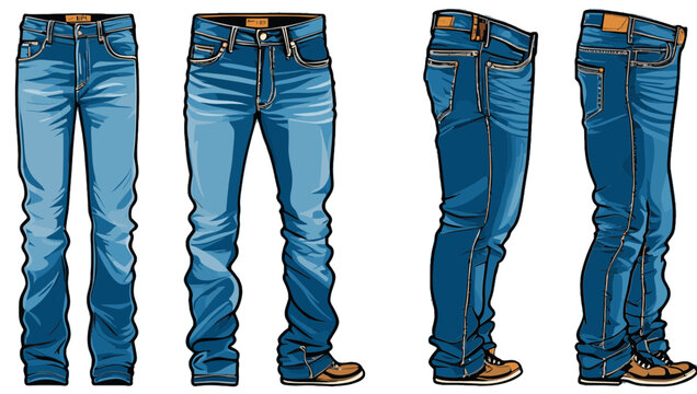 Vector de unos pantalones vaqueros