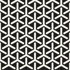 Vector seamless pattern. Repeating geometric elements. Stylish monochrome background design.