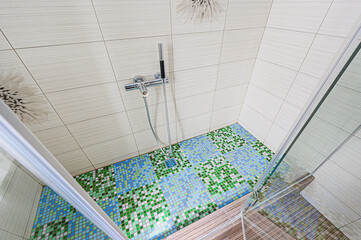 interior apartment room bathroom, sink, decorative elements, toilet. WC, sanitary unit, wash room