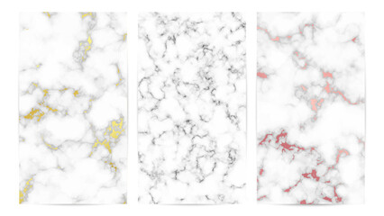 Set of marble texture backgrounds