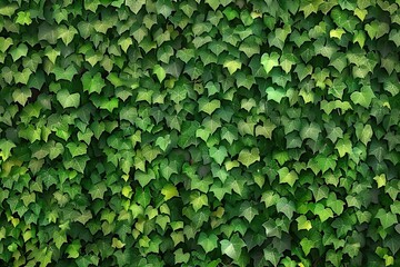 Fototapeta na wymiar Lush greenery of ivy leaves perfect as background for various applications dense foliage with rich texture and intricate pattern creates wall of vibrant green