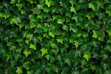 Lush greenery of ivy leaves perfect as background for various applications dense foliage with rich...