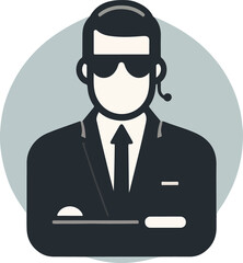 Bodyguard illustration created by artificial intelligence