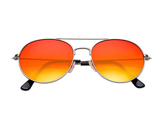 a pair of sunglasses with orange lenses