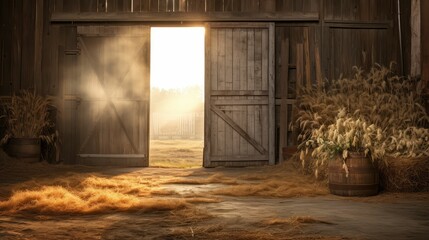 farm open barn door