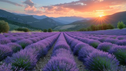 Fields of Lavender in Provence: Endless fields of lavender in Provence, France, with the distinctive fragrance wafting through the air