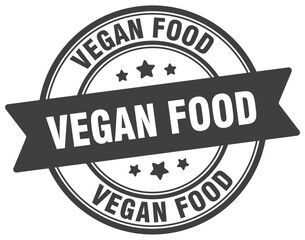 vegan food stamp. vegan food label on transparent background. round sign