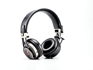 High quality headphones on a colorful background. Generative ai