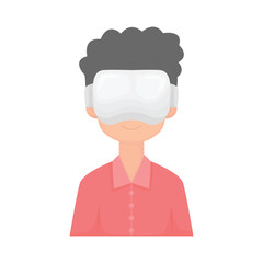 man use virtual reality illustration