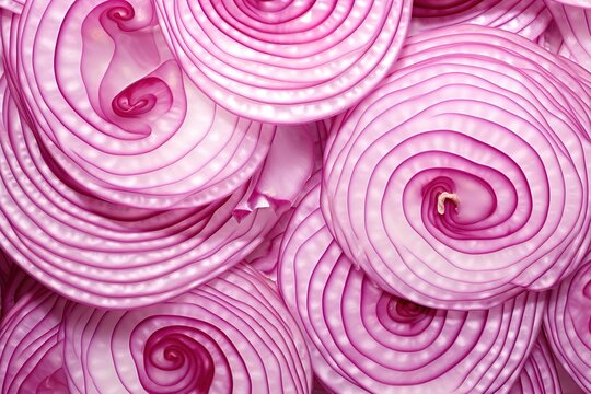 red onion sliced ​​background close up