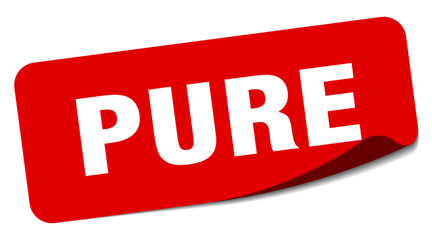 pure sticker. pure label