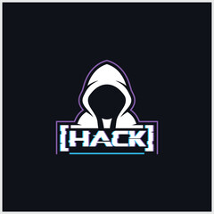 hacker character creative logo design