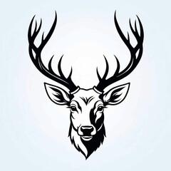 Naklejka premium vector Deer head logo style, Generated AI