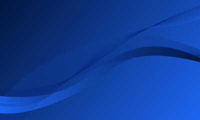 Obraz premium blue smooth lines wave curves abstract background