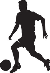 Fototapeta na wymiar futsal player silhouette vector soccer player 