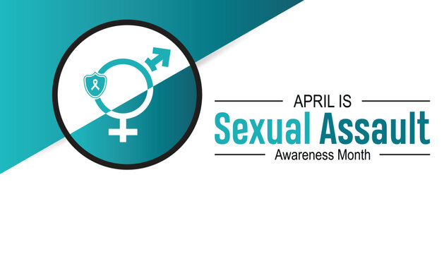 Sexual Assault Awareness Month observed every year in April. Holiday, poster, card and background vector illustration design.