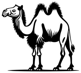 Camel Lineart Illustration
