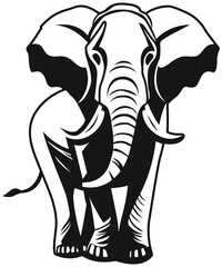 Elephant Lineart Illustration