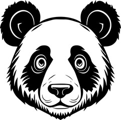 Panda Bear Face Illustration