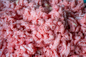 Minced meat for home made sausage pork meat