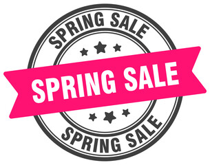 spring sale stamp. spring sale label on transparent background. round sign