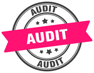 audit stamp. audit label on transparent background. round sign