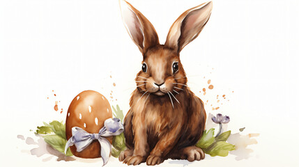 An illustration of a hand-drawn watercolor Easter.
