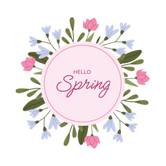 Floral spring design with white flowers