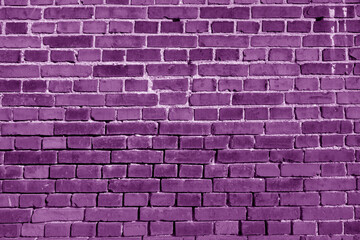 Purple brick wall texture and pattern.