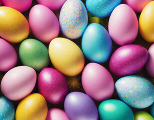 Fototapeta na wymiar easter eggs colorful eggs background