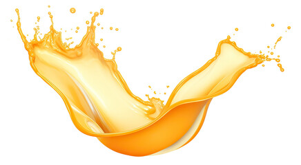 Fresh orange juice splash, cut out