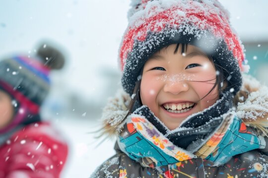 Festive Wintertime Adventures Ignite Joyous Laughter Among Playful Children