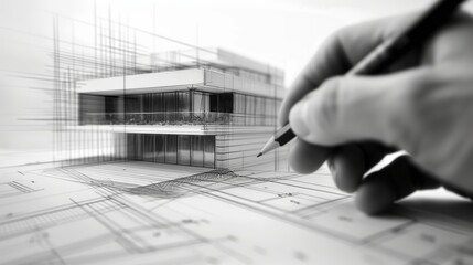 Creating a design villa by hand and seeing it come to life. draw home