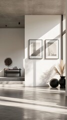 Foyer wall painted in an off-white shade