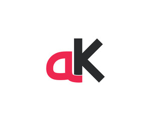 creative abstract AK letters logo monogram