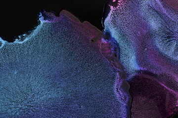 Abstract cosmic texture with vibrant blue and purple hues