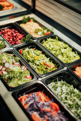Bufet food station ready to serve