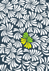 Smooth floral patterns with partially contrasting tonal colors. posters and wallpapper. Textile Design Assets