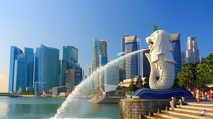 Singapore is a city-state and island nation in maritime Southeast Asia, formally known as the Republic of Singapore. - obrazy, fototapety, plakaty