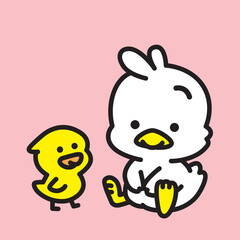 可愛いアヒルの兄弟