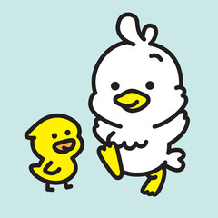 可愛いアヒルの兄弟