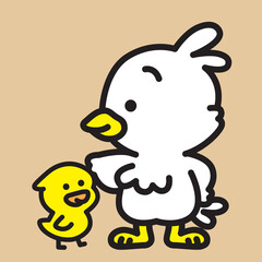 可愛いアヒルの兄弟