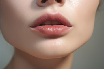 Beautiful female lips close-up. Beauty, cosmetics and make-up concept
