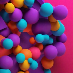 Fototapeta na wymiar 3D Colorful Abstract Illustration