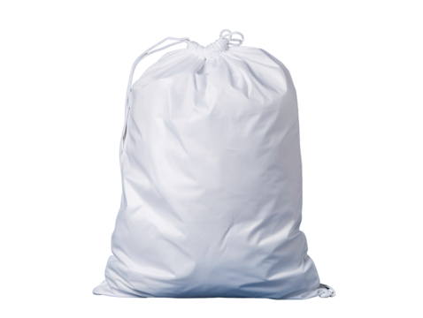 a white bag with string