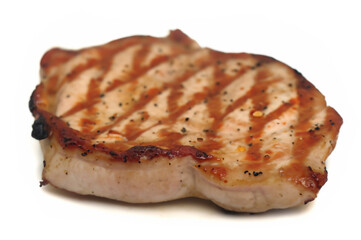 grilled meat on a white background
