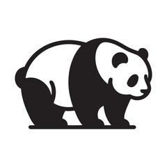 Gentle Giants: Vector Illustrations of Panda Silhouettes, Capturing the Endearing Charm and Peaceful Nature of These Beloved Creatures.