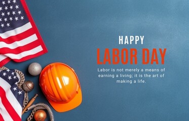 Happy labours day background greeting card and social media post 